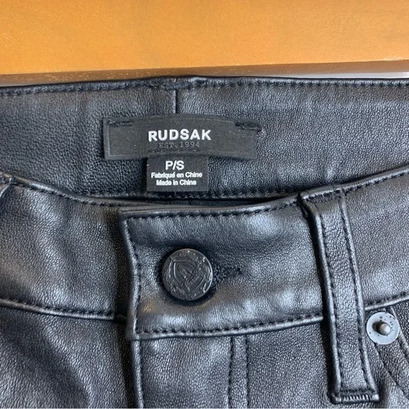 Rudsak MERCEDES WOMEN'S LEATHER PANTS Black - Picture 6 of 10
